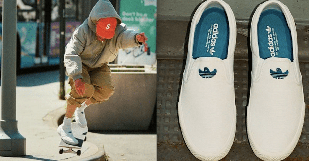 First Look Mark Gonzales adidas Shmoofoil Slip in White Canvas TransWorld SKATEboarding Magazine