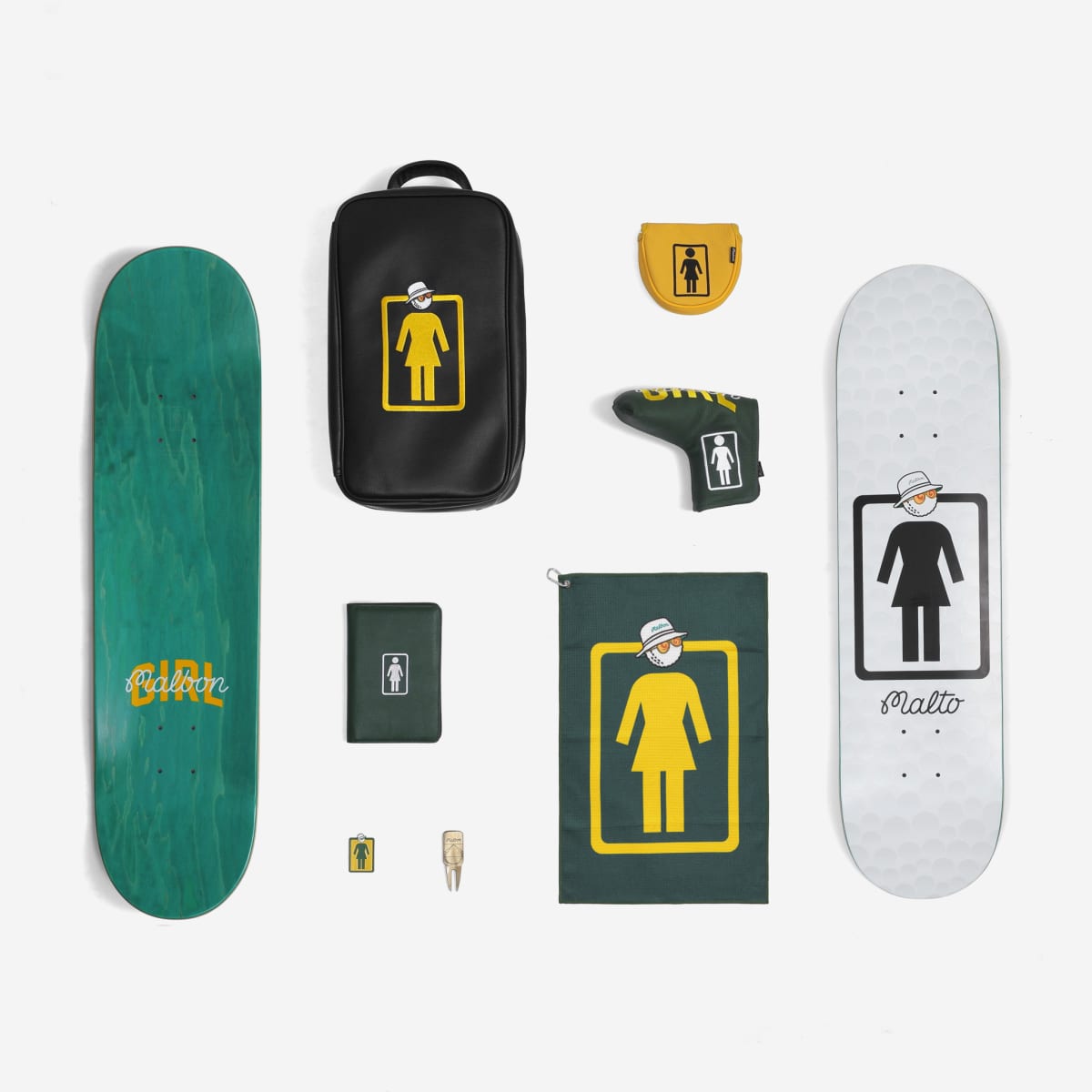 Malbon Girl skateboard ハーフジップジャケット マルボン Malbon Golf x Girl