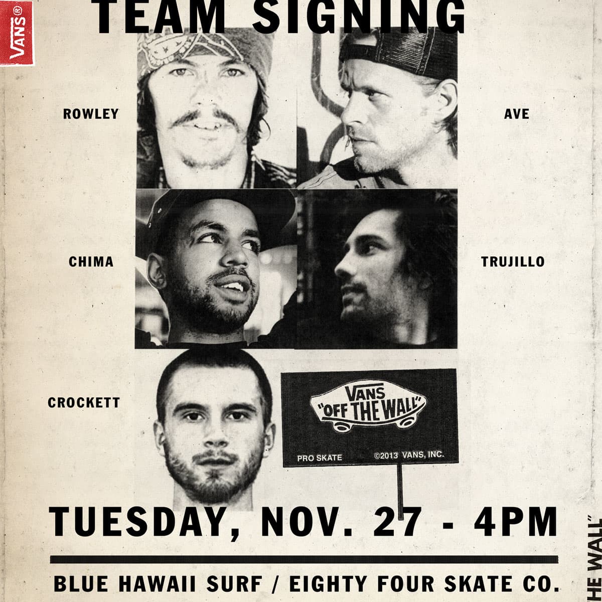 Vans skate team top