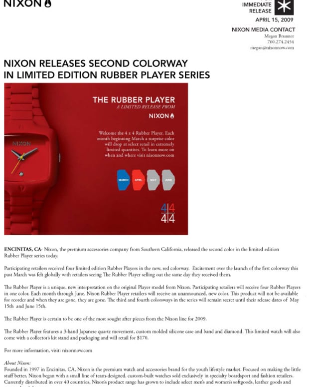 Nixon x Primitive Rubber Player