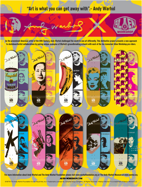 Alien Workshop Collaborates with Andy Warhol - Skateboarding