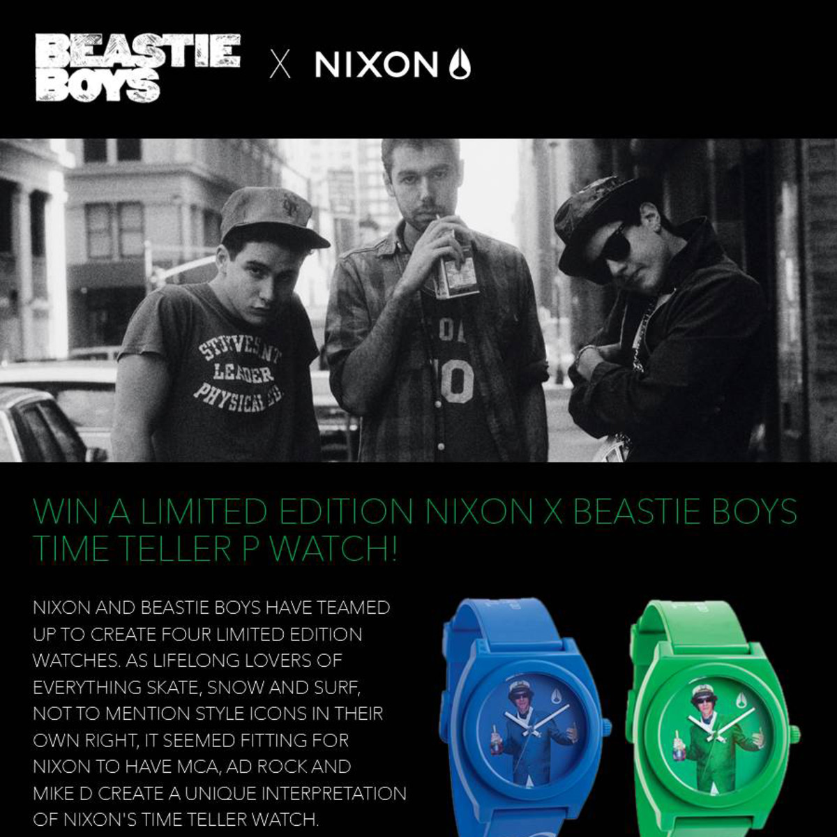 NIXON × BEASTIE BOYS TIME TELLER P 未使用品 NIXON - NIXON × BEASTIE BOYS TIME TELLER Pの通販 by u