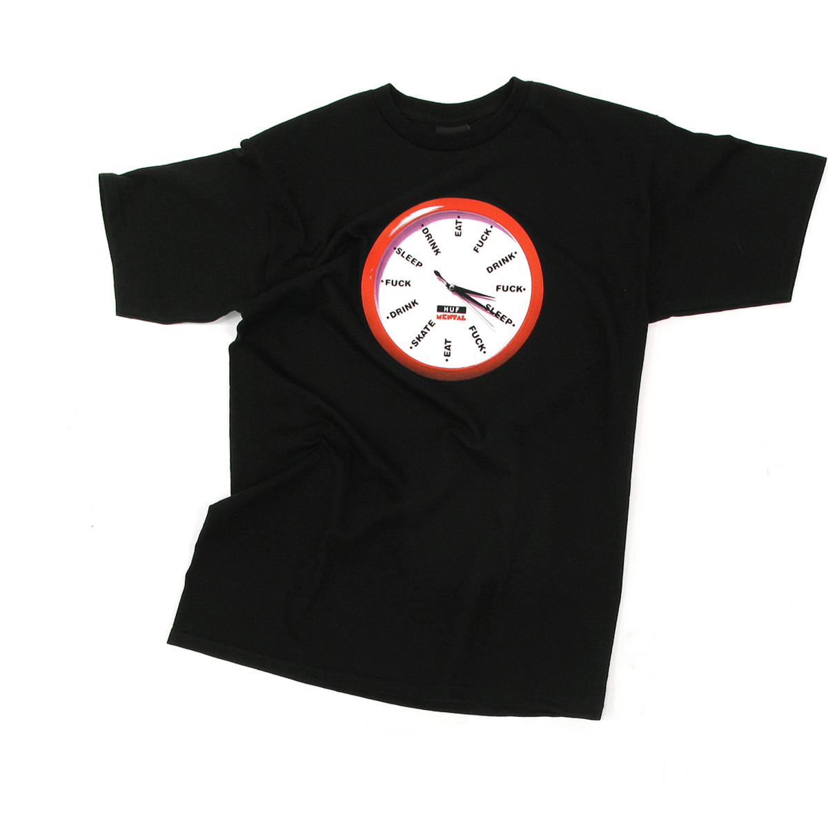 HUF x Skate Mental Wall Clock & T-shirt - Skateboarding