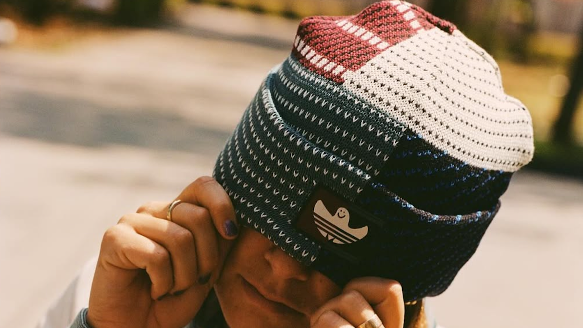 Adidas wool  Bandhead NEW ADIDAS ORIGINALS SUNDAY CUFF TREFOIL BEANIE HAT SKULLCAP  main image 2