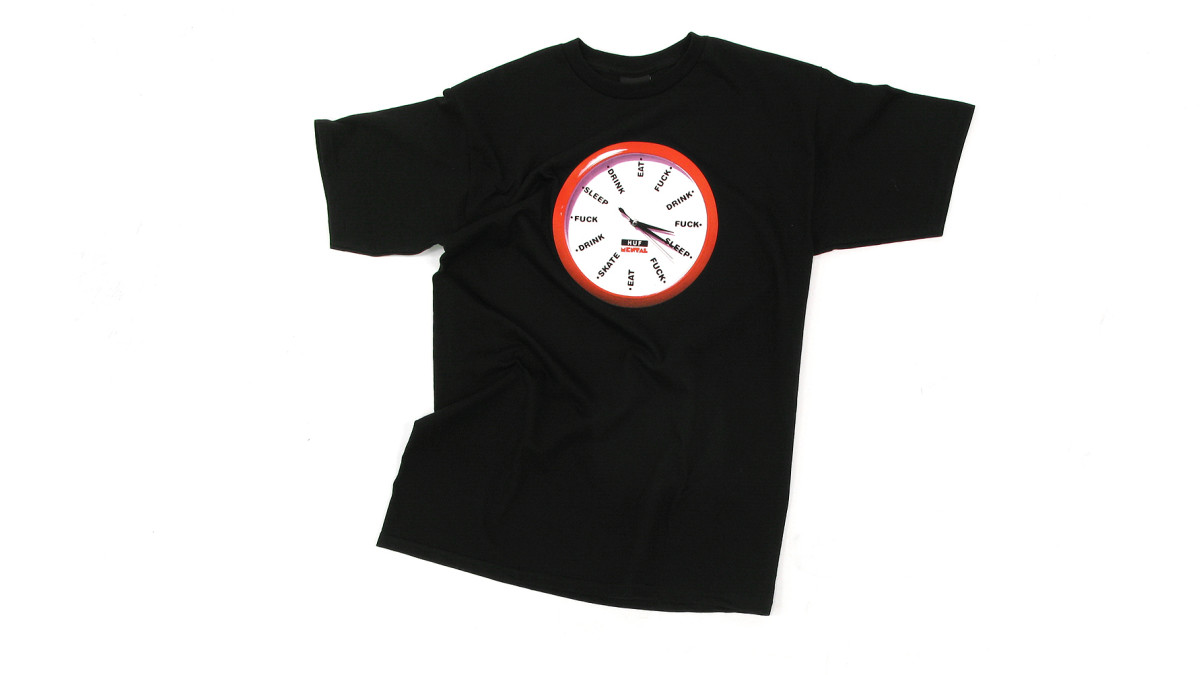 HUF x Skate Mental Wall Clock & T-shirt - Skateboarding