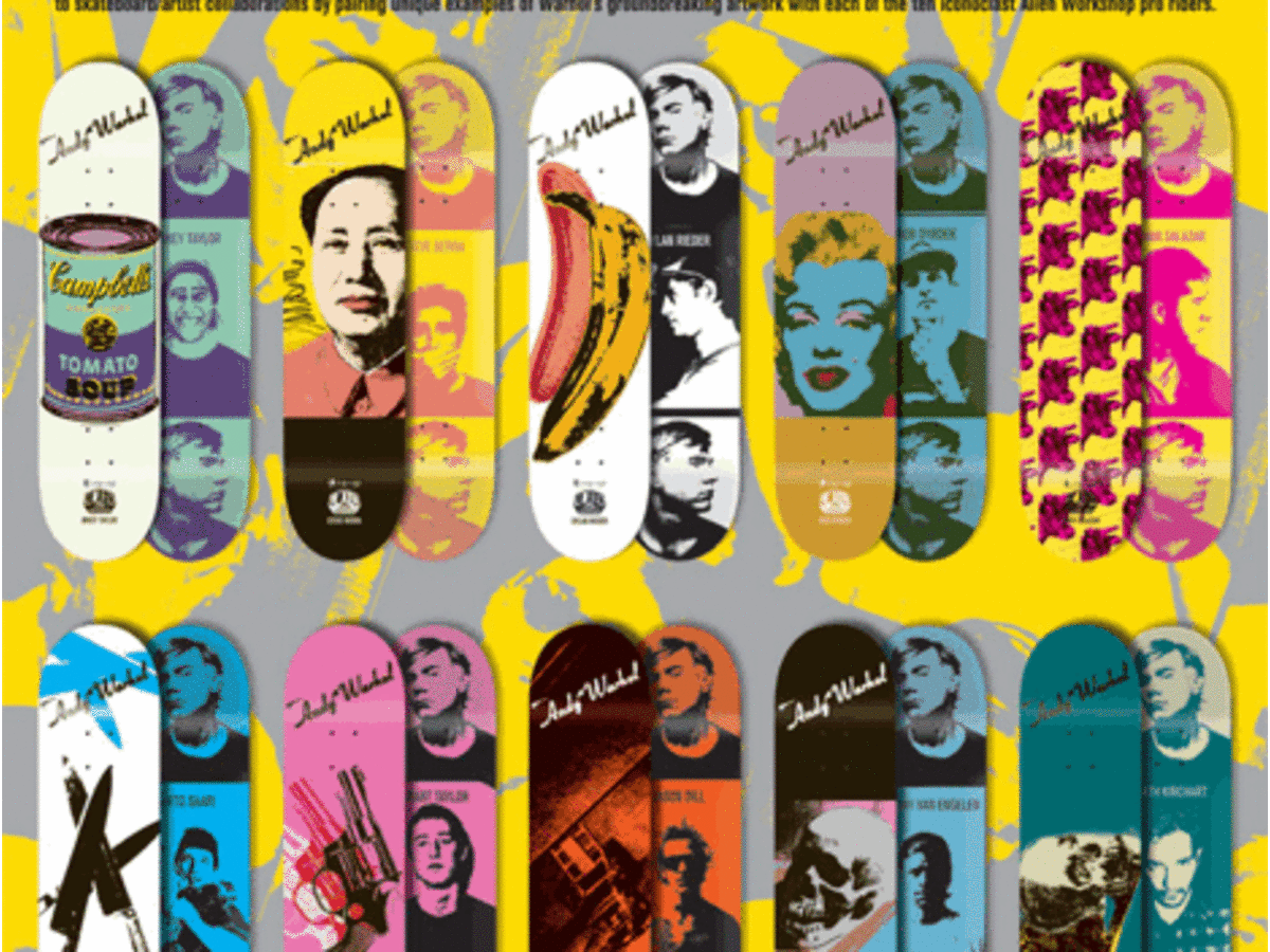 スケートボード ALIENWORKSHOP AndyWarhol Alien Workshop Andy Warhol Banana Yellow 9'' Skateboard Deck