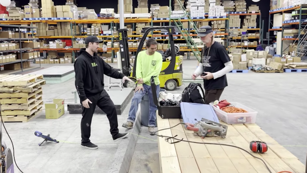 Behind the Scenes: Day One of the Professional Skateboard League Arena Build