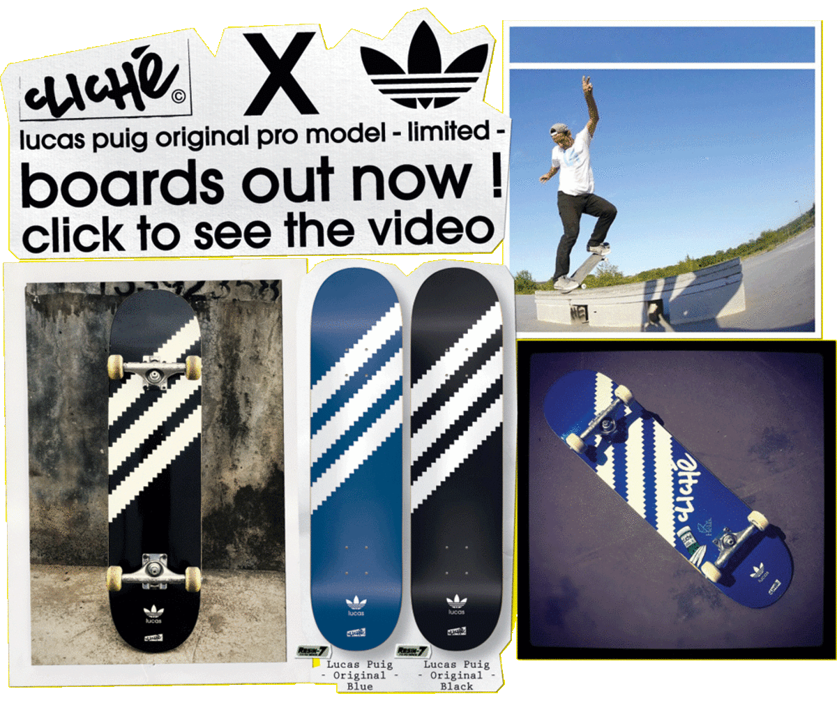 Lucas Puig's Cliché x adidas Board - TransWorld SKATEboarding Magazine