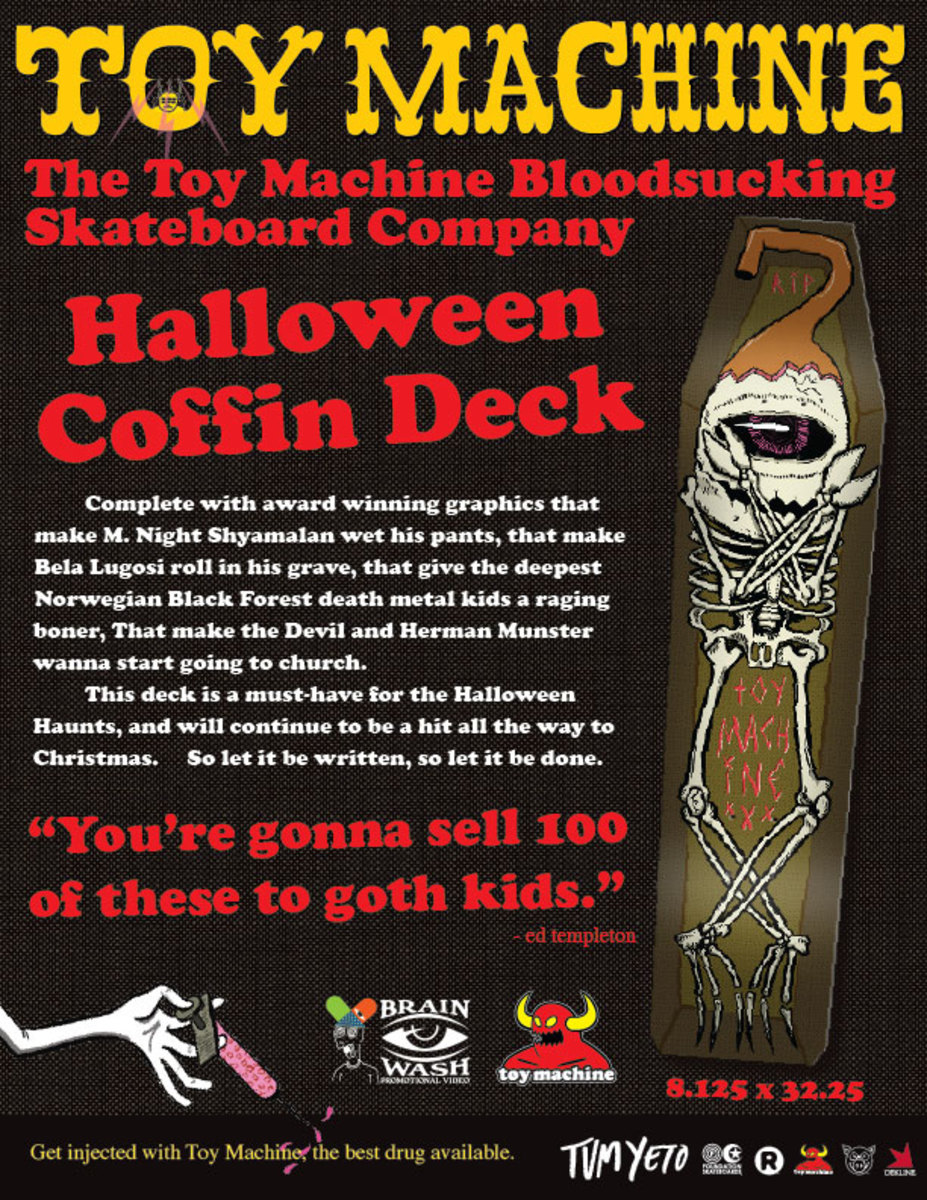 Toy Machine Halloween Coffin Deck TransWorld SKATEboarding Magazine