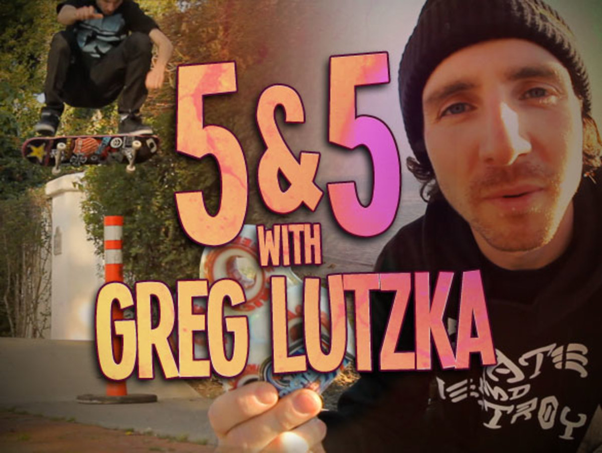 Greg Lutzka 5&5 TransWorld SKATEboarding Magazine