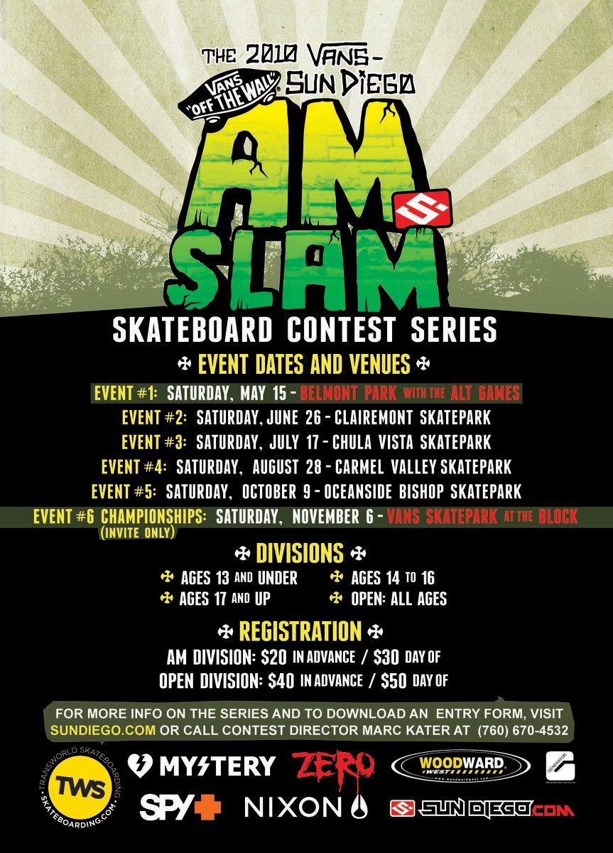 The 2010 VansSun Diego Am Slam Skateboard Contest TransWorld