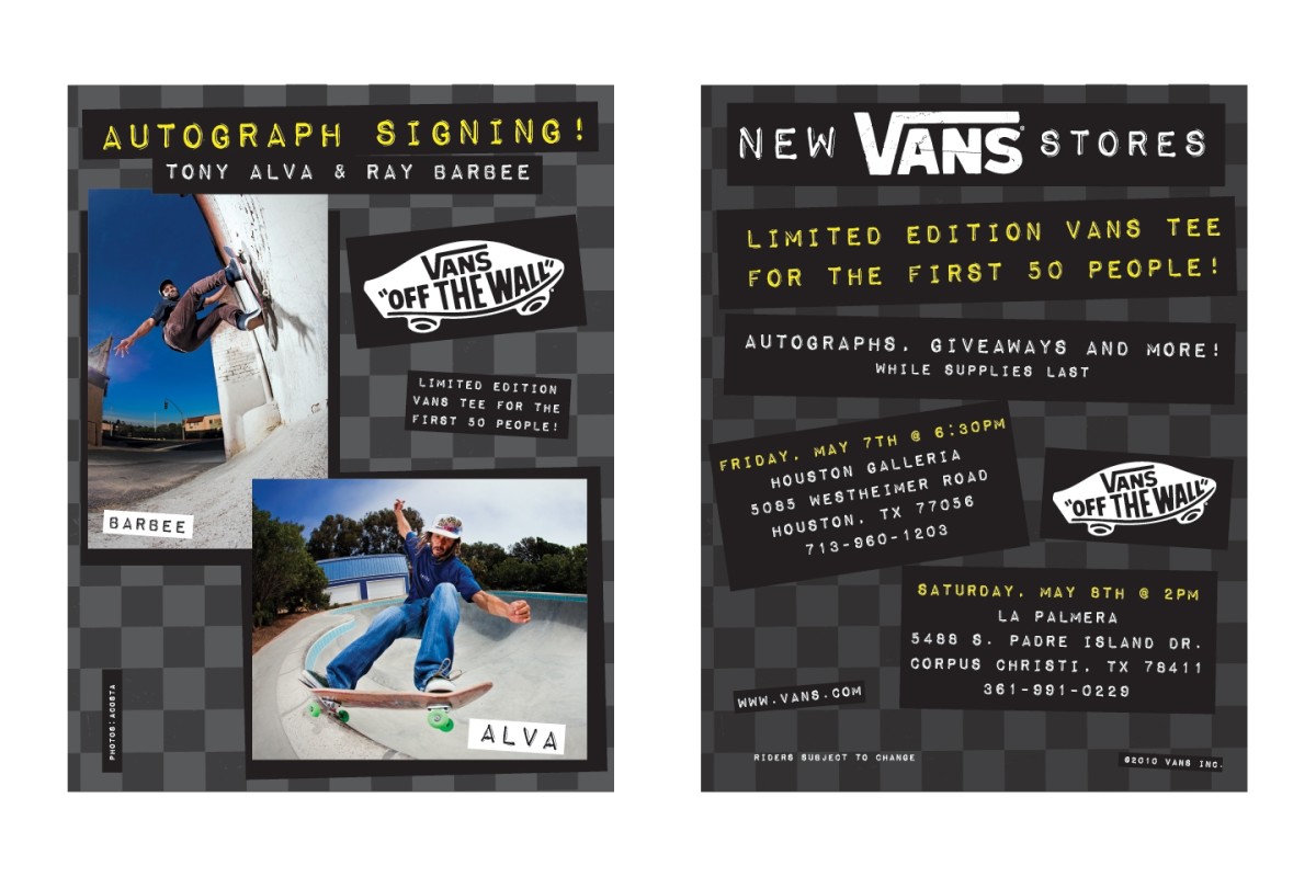 Tony Alva & Ray Barbee @ New TX Vans Stores - TransWorld SKATEboarding ...