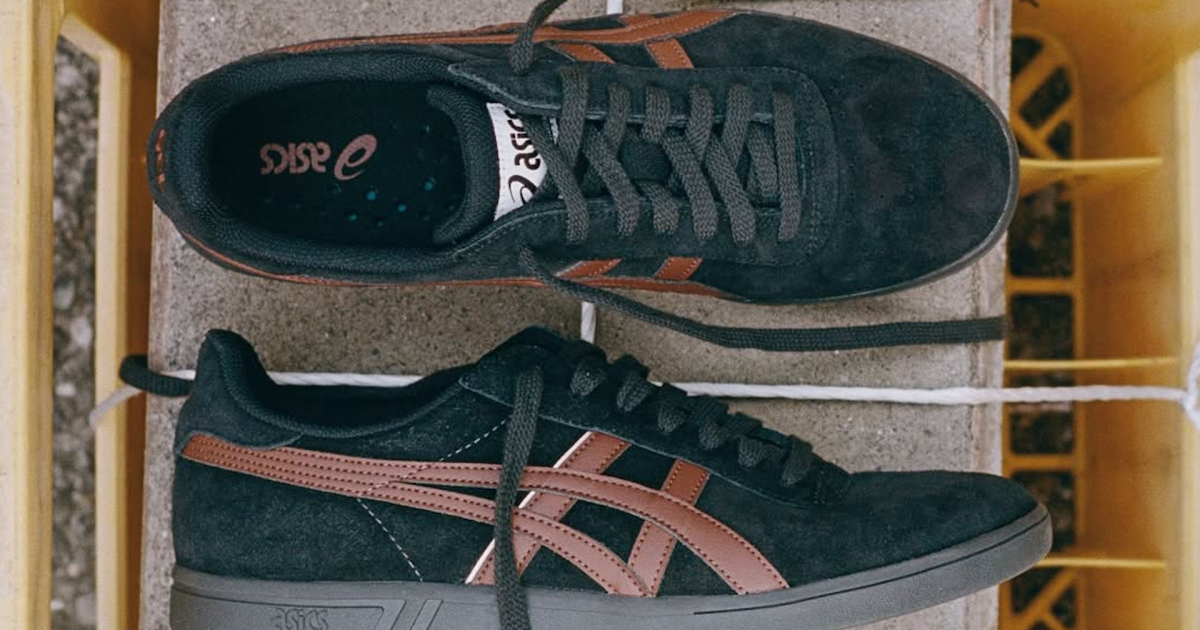 Asics Skateboarding Drops Tasteful New Black/Reddish Brown Gel