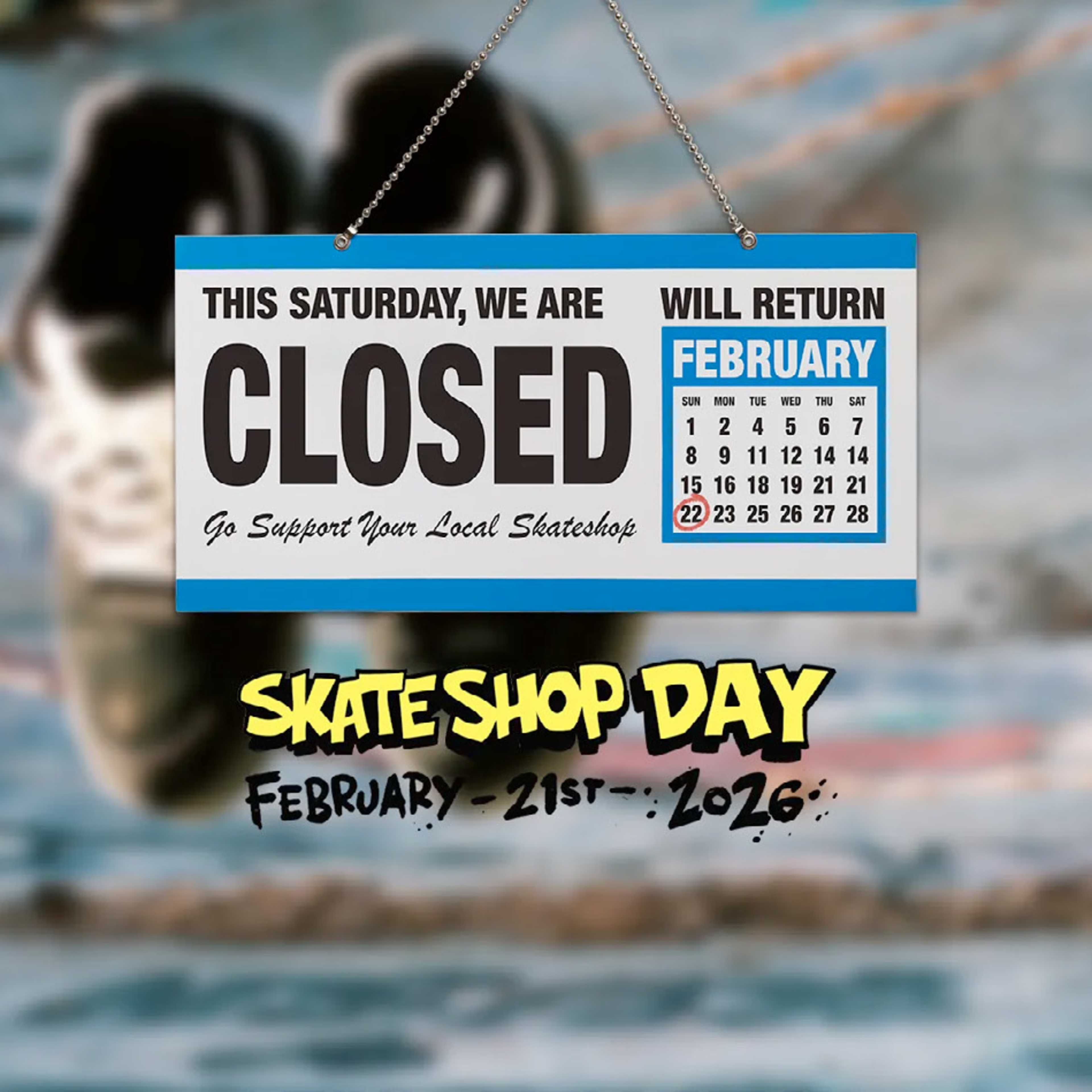 HUF x Skate Mental Wall Clock & T-shirt - Skateboarding