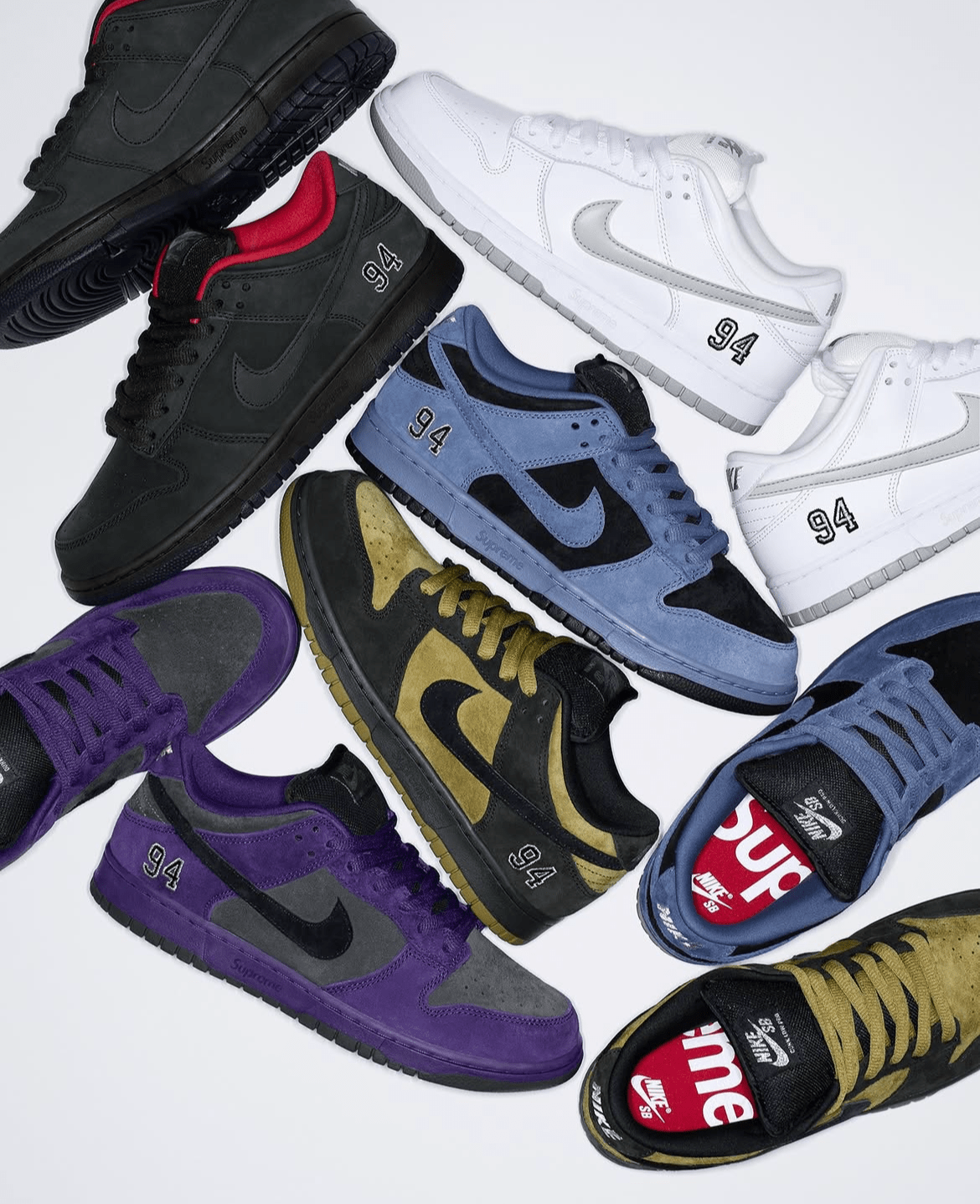 Supreme Teases Anticipated Nike SB Dunk Low Pack—Dropping 9
