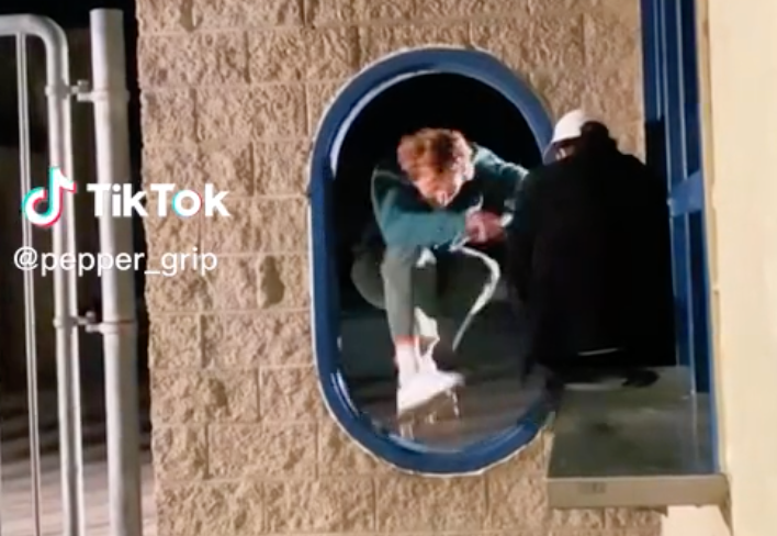 Tom K Threads The Needle With Help From A Bike Rack