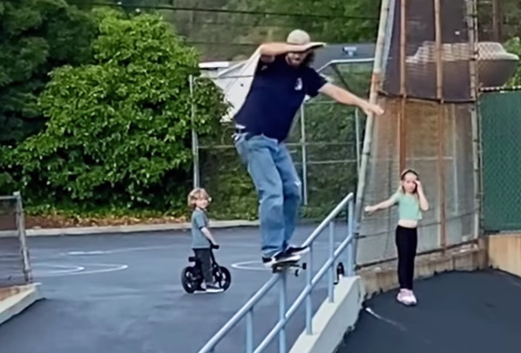 Family Bonding: Dad Inspires Valuable Life Lessons Through Skate Sessions With His Kids