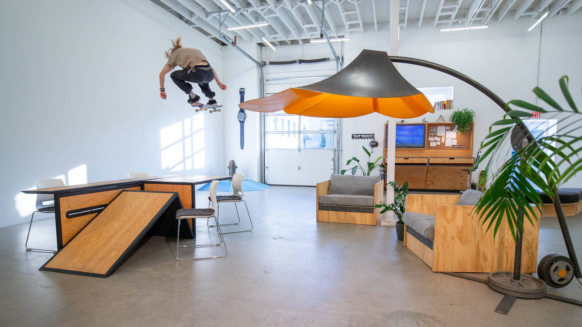 "SKATE BREAK" Andy Anderson Skates A Transforming Office Space